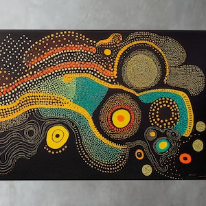 Australian Style Art Print, Digital Download, Traditional Australian Wall Art, Contemporary Art, Modern Art, Abstract Art