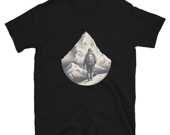 Camicia da arrampicata / T-shirt da escursionismo / Camicia avventura all'aria aperta / T-shirt a tema montagna / Regalo alpinismo / T-shirt unisex