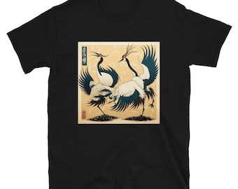 Giapponese Ukiyo-e T Shirt / Crane Dance Tee / Ukiyo-e Crane T-shirt / Dance of the Cranes T-shirt / Japanese Art Tee / Unisex T-Shirt