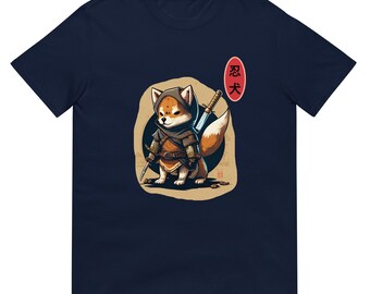 Shiba Inu Ninja Graphic Tee / Samurai Shiba Inu Ninja Warrior Top / Stile Anime Shiba Inu Samurai Top / Camicia giapponese Shiba Inu Ninja