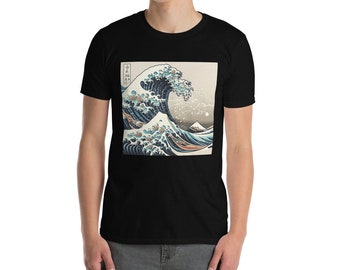 Kanagawa Waves T-Shirt | Japanese Wave Graphic Tee | The Great Wave Off Kanagawa T-Shirt | Ocean Wave Japanese Art T-Shirt | Unisex T-Shirt