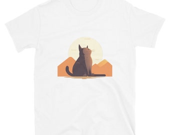 Funny Cat Tee / Cat Lover Shirt / Cute Cat Tee / Cat Lover Gift / Cat Mom Shirt / Cat sbadigli sotto la luce del sole / Unisex T-Shirt