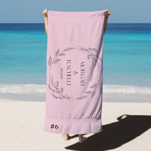 Monogrammed Beach Towel Etsy