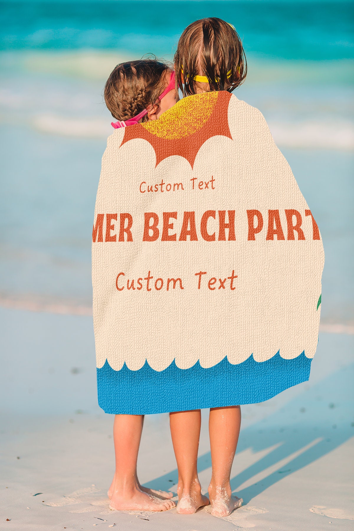 Personalized Beach Towel, Summer Beach Party Towel, Family Vacation Beach Towel, Custom Text Beach Towel, Custom Beach Towel, Party Beach