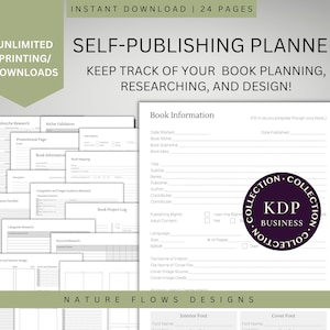 Authors Tools For Self-Publishing Planner For Research, Plan, And  Design | Low Content Book Organizer