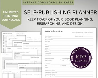 Authors Tools For Self-Publishing Planner For Research, Plan, And  Design | Low Content Book Organizer