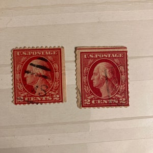 USジョージワシントン2セントレッド使用済切手 Red george washington 2 cent stamp - Etsy 日本