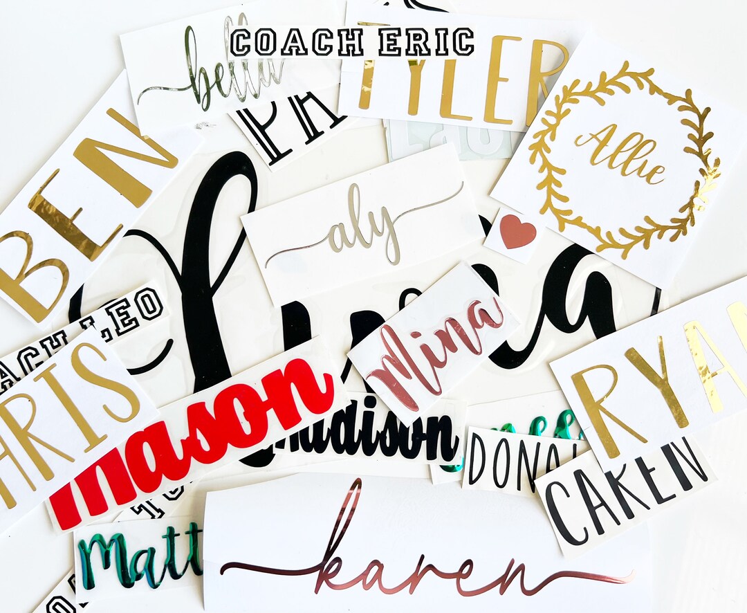 Custom Vinyl Name Stickers and Decal L Vinyl Stickers L Name Decal L