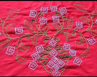 indian handmade pillow cover with computer degain