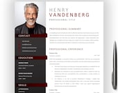 Executive Modern RESUME TEMPLATE For Microsoft Word Modern CV Download Editable Digital Document With Photo