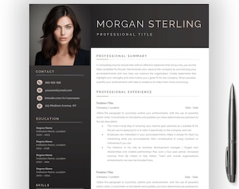 Modern Professional Executive CV TEMPLATE For Microsoft Word Modern Resume Download Editable Digital Document