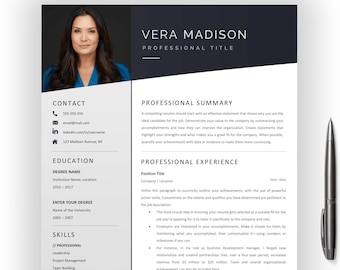 Resume TEMPLATE Professional Modern For Microsoft Word Professional CV Download Save to PDF Format