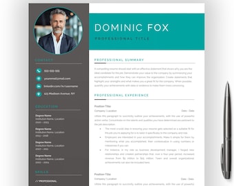 MODERN Executive CV Template For Microsoft Word Professional Resume Download Save to PDF Format