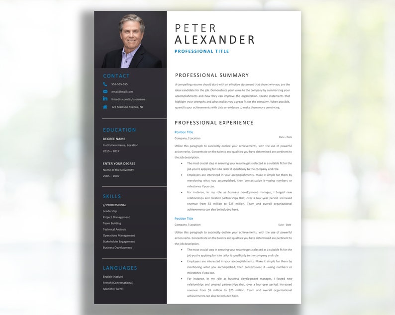 Executive Resume Template Professional - Il 794xN.4774903856 I4vv 