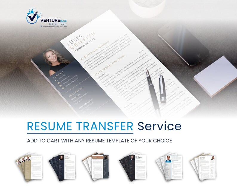 Modern RESUME FORMATTING Service for Ms Word DIGITAL Download Editable ...