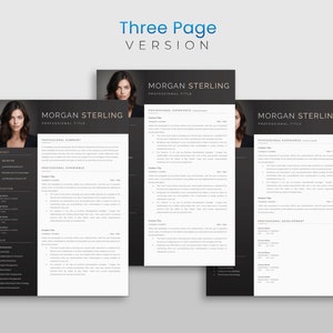 Modern Professional Executive CV TEMPLATE For Microsoft Word Modern Resume Download Editable Digital Document image 4
