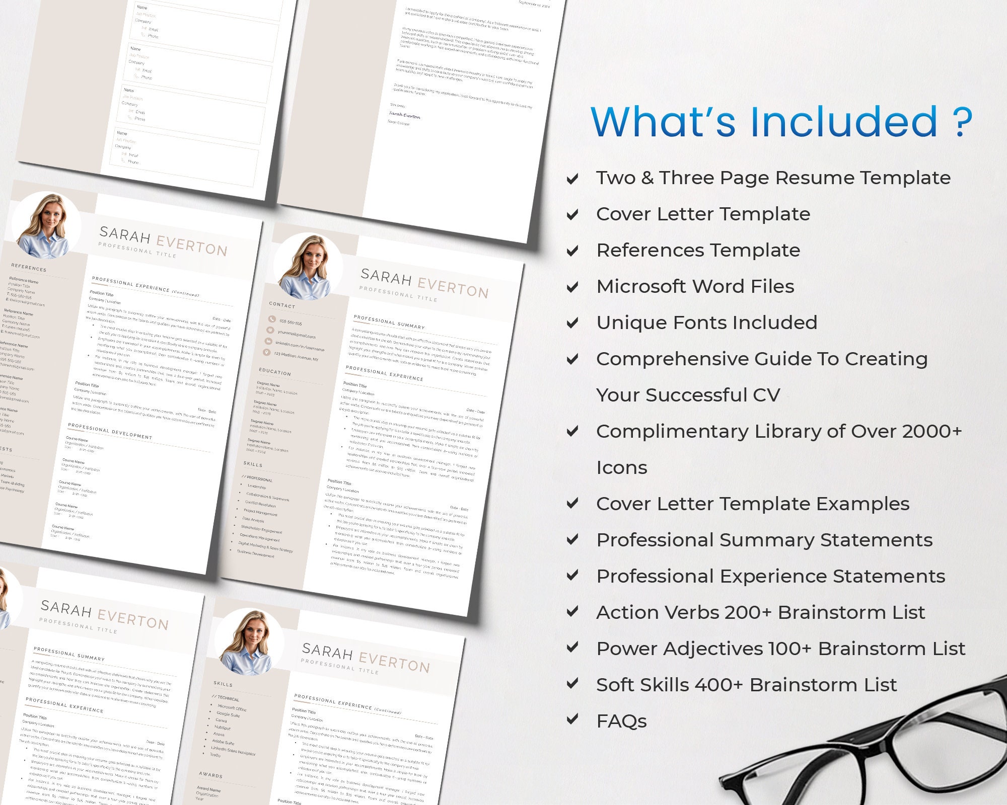Professional Modern CV Template for Microsoft Word Professional Resume ...