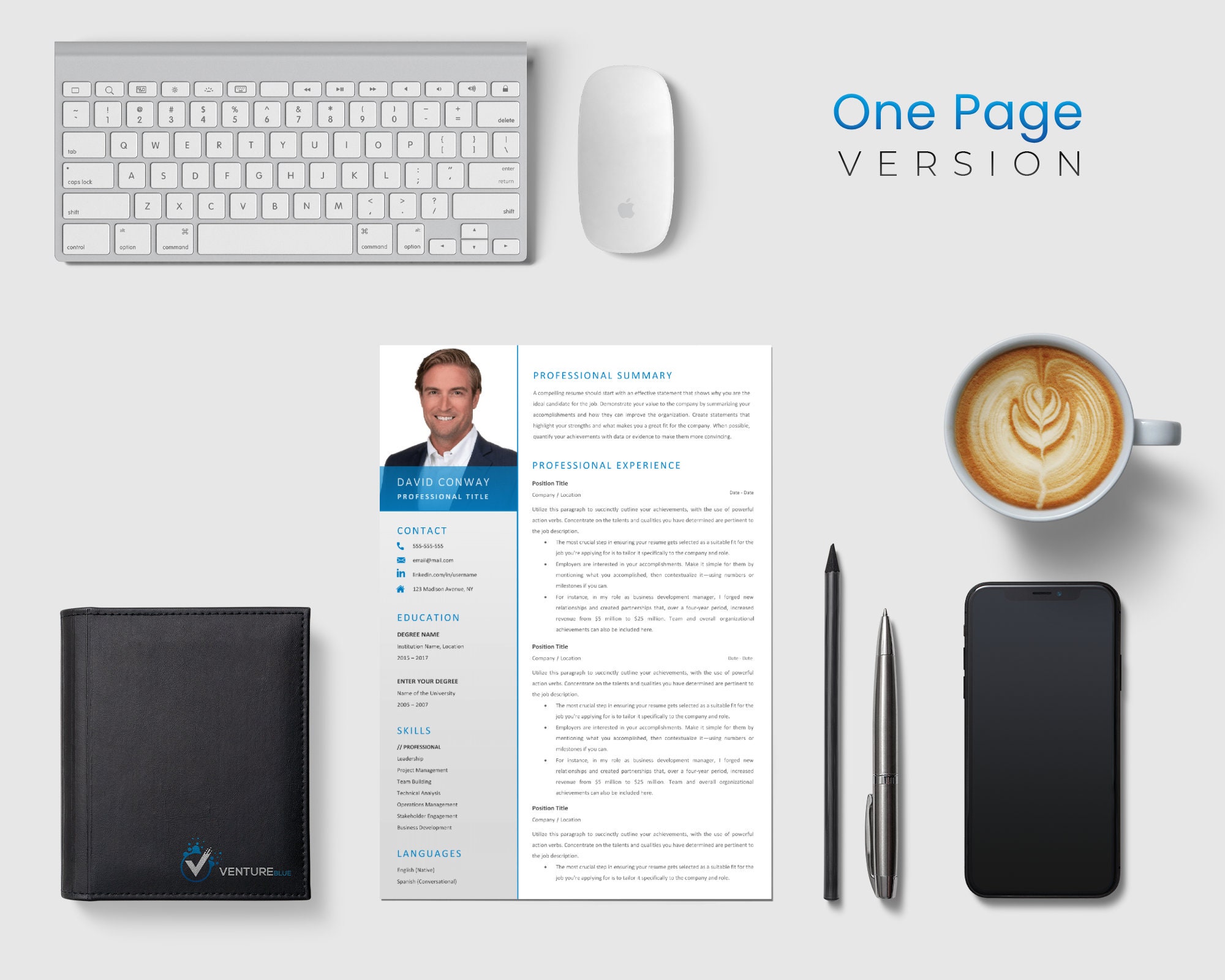 DIGITAL Download Professional CV TEMPLATE With Photo Editable Executive ...
