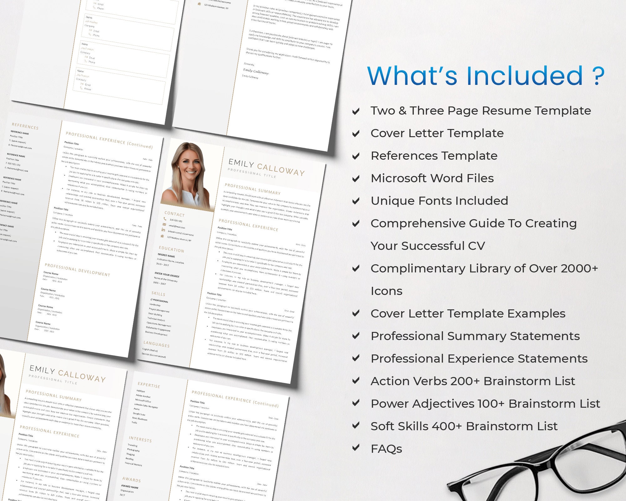 Professional Executive CV TEMPLATE for Microsoft Word Modern Resume ...