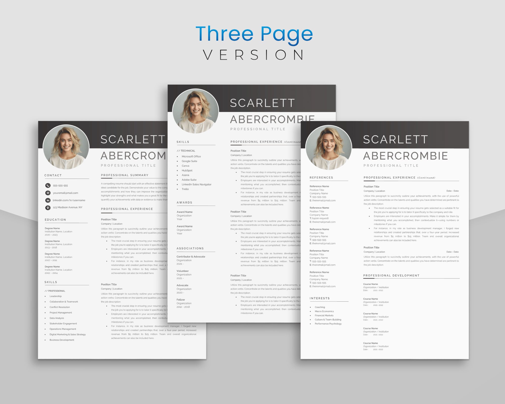 Digital Format Cv DIGITAL Modern PROFESSIONAL CV Template for Microsoft Word Modern ...