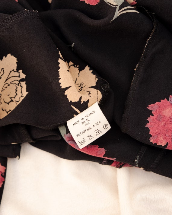 1990s Vintage Corine Sarrut Silk Two Piece Floral… - image 5