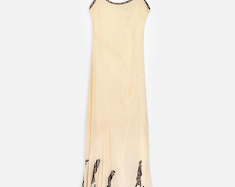 Carla Carini Silk Polka Dot Maxi Dress