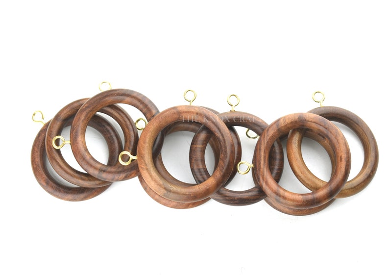 Handmade Wooden Curtain Ring for Hanging Curtain | Wood Drapery Ring ...