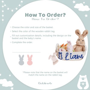 Personalisiertes Geschenk zur Babyparty, Babykorb aus Seilbaumwolle für die Babyparty, süßer Korb im Kinderdesign, Babygeschenk, Geschenk für Baby, Aufbewahrung im Kinderzimmer Bild 7