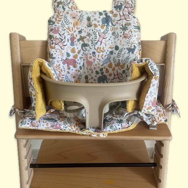 Coussin De Chaise Haute WANDGU – Housse De Rechange Respirante, Antidérapante, Facile à Laver – Pour Bébé Et Enfant