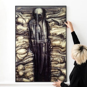 Giger Unique Artwork Alien Xenomorph Biomechanical Universe Poster High Quality Print Photo Wall Art Canvas Cloth Multi size for Gift