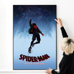 Spider-Man: Into the Spider-Verse Movie Poster 2023 Film High Quality Druck Foto Wand Kunst Leinwand Tuch Multi size -13x20"16x24"20x30"