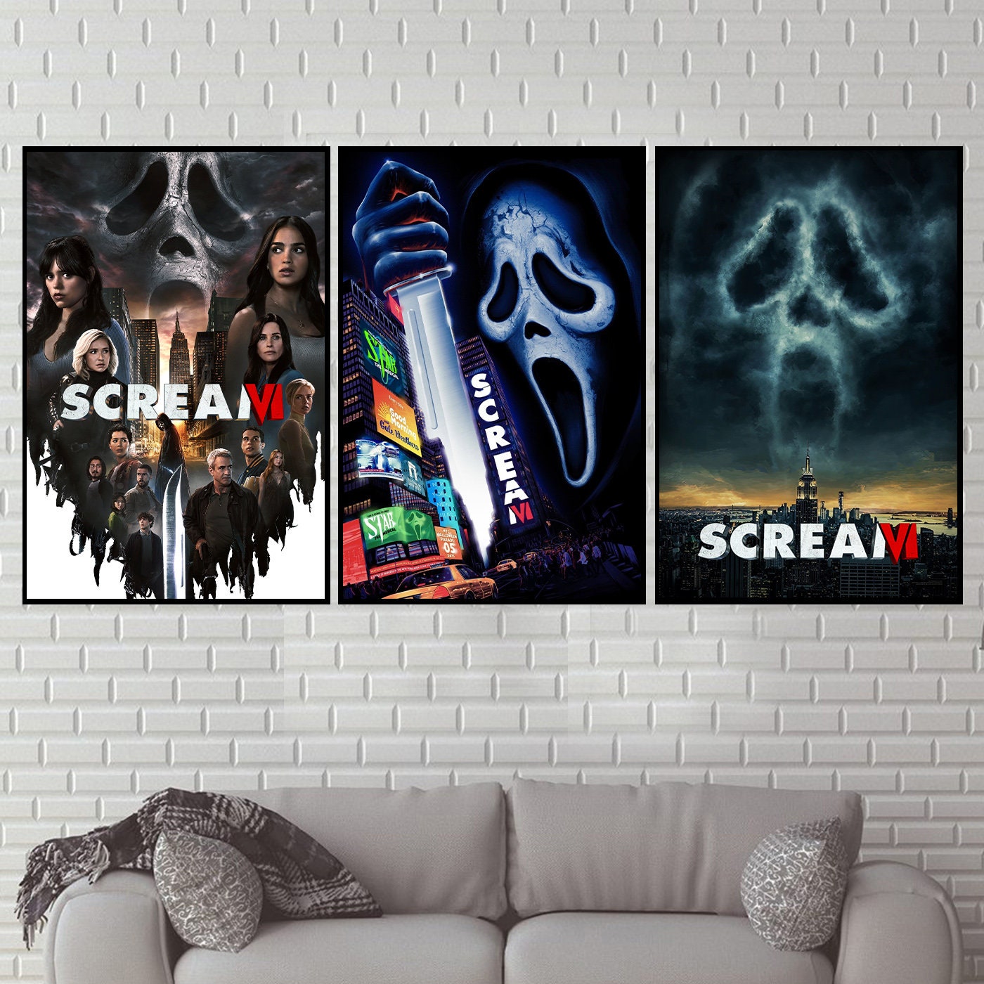  Scream 6 (Jenna Ortega, Tara Carpenter) Movie Poster - 11x17  Inches **CANVAS EDITION**: Posters & Prints