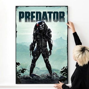 Predator Artwork Movie Poster Arnold Schwarzenegger High Quality Print Photo Wall Art Canvas Cloth Multi size