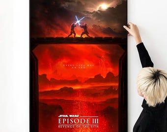 2005 Star Wars Episode III Revenge Of The Sith Movie Poster High Quality Print Photo Wall Art Canvas Cloth Multi size