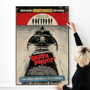 Quentin Tarantino Todsicheres offizielles Filmplakat-Qualitäts-Druck Foto-Wand-Kunst-Leinwand-Tuch Multi Größe