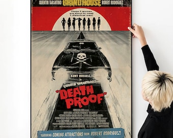 Quentin Tarantino&#39;s Death Proof Official Movie Poster High Quality Print Photo Wall Art Canvas Cloth Multi size