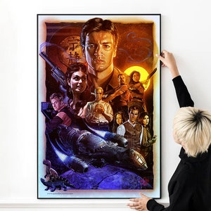 Firefly Sci-Fi TV-Serie Kunstwerk Poster Hochwertiger Druck Foto Wand Kunst Leinwand Tuch Multi Größe