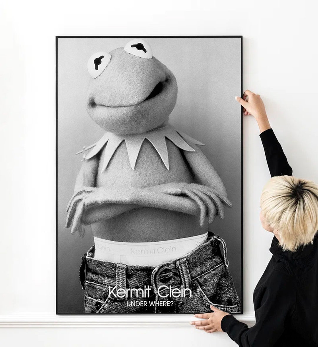 Affiche de l'émission de télévision The Muppets Kermit Clein, impression de  haute qualité, affiche d'art mural en toile, toile en tissu - Etsy France, image size:1080x1179
