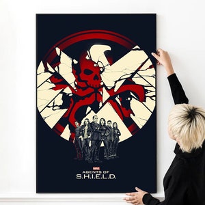 Agentes do Escudo S.H.I.E.L.D. série de tv pôster impressão de alta qualidade foto parede arte lona pano vários tamanhos