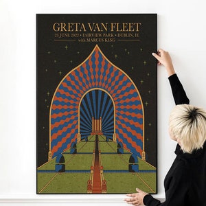 Póster del concierto de Greta Van Fleet, impresión fotográfica de alta calidad, lienzo para pared, varios tamaños