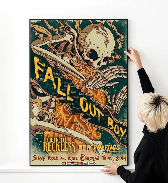 Fall Out Boy Vintage Music Poster High Quality Print Photo Wall 