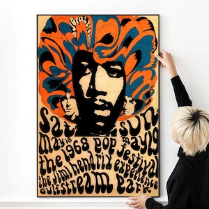 Jogi Hendrix Konzert Postergedruckte Fair Trade Poster Fair Trade Park Rock Musik-Qualitäts-Druck Foto-Wand-Kunst-Leinwand Tuch Poster