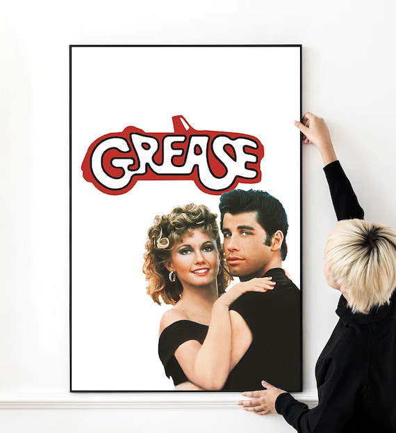 Hogar Pared Estampado - Vintage Película Póster - Grasa John Travolta