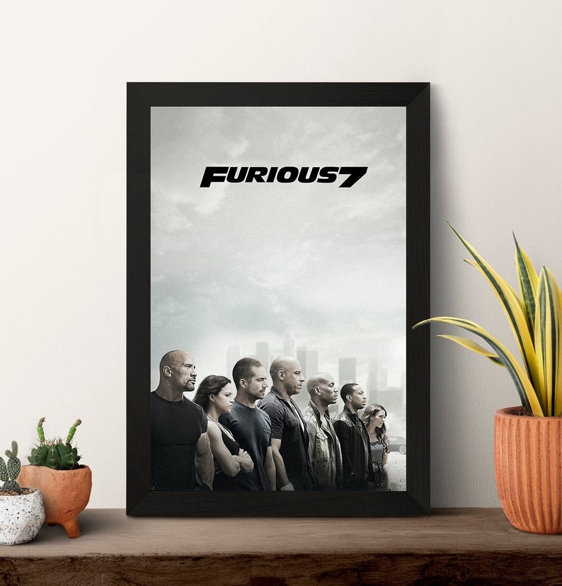 Furious 7 Movie Poster High Quality Print Photo Wall Art Canvas Cloth