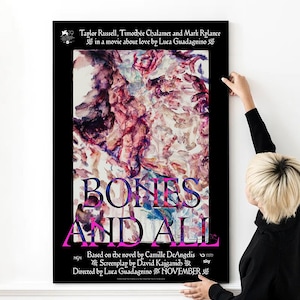 Bones and All Movie Poster High Quality Print Photo Wall Art Canvas Cloth Multi size