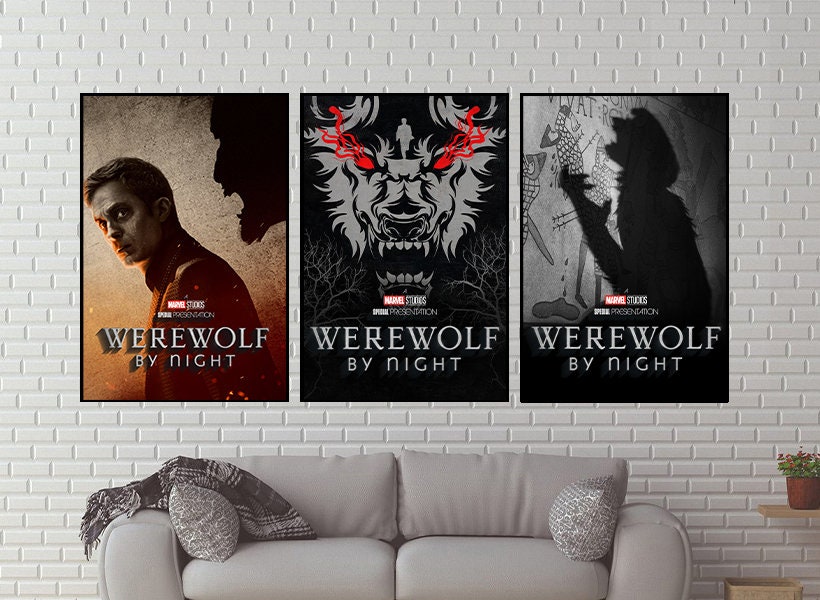 Pyramid America Marvel Poster - Werewolf by Night - Werewolf Comic Cover -  11 x 17 Framed Poster Wall Art Ideal for Marvel Room Decor, Home Decor
