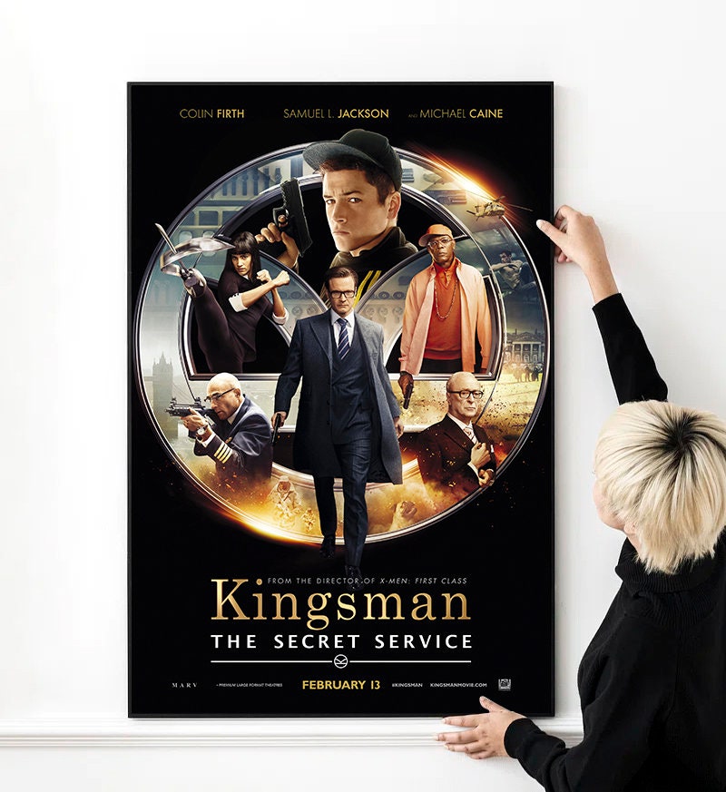 Discover Kingsman The Secret Service 2014 Movie Poster High Quality Print Wall Art Canvas Vertical Poster