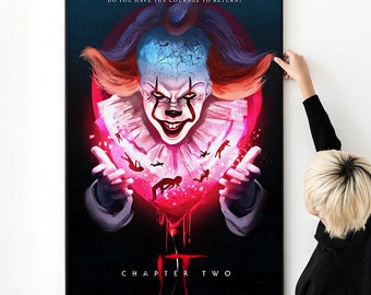 It 2017 Movie Poster Pennywise Poster High Quality Print Photo Wall Art ...