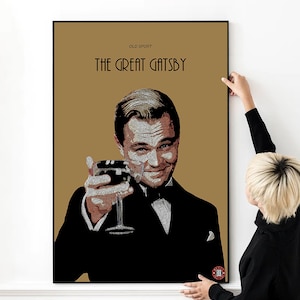 The Great Gatsby Artwork Movie Poster High Quality Photo Print Wall Art Canvas Cloth Mult Size