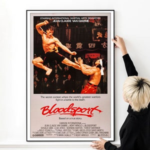 Bloodsport Movie Poster Hochwertiger Druck Foto Wand Kunst Leinwand Tuch Poster